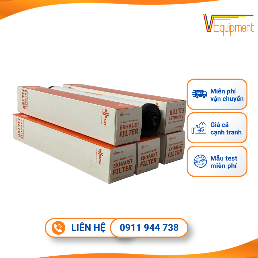 Lọc Tách Dầu Busch V532 140 154 Chính Hãng